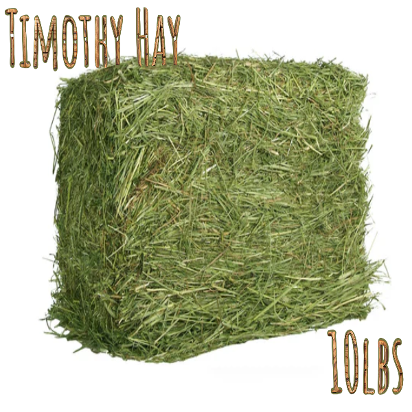 Bale of Timothy Hay with weight label on a white background