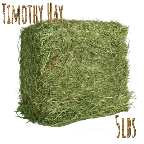 Bale of Timothy Hay with weight label on a white background