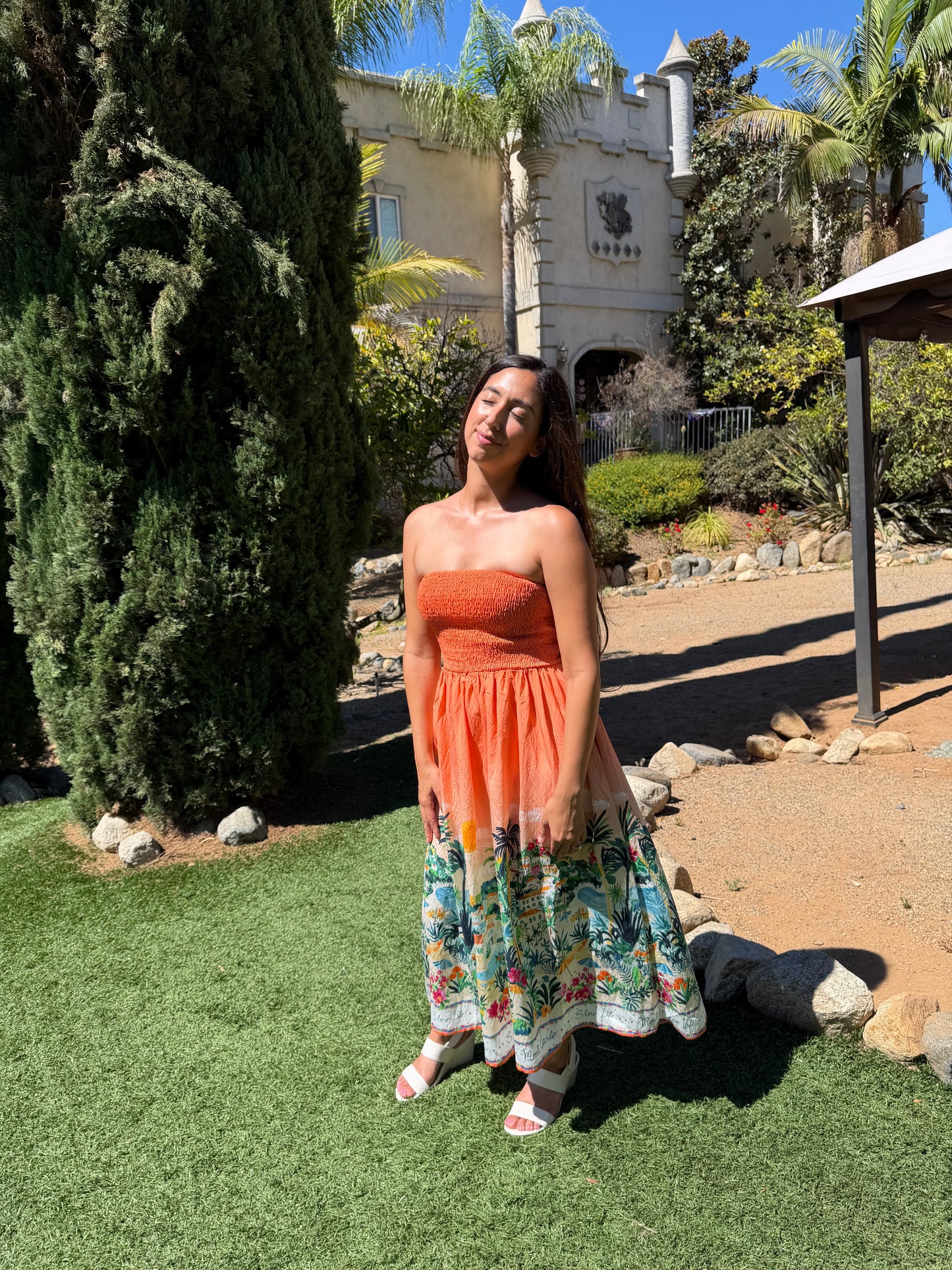 Monte Carlo Strapless Midi Dress