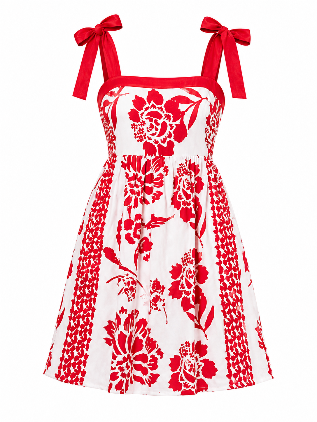 A Night in Greece - White and Red Dress - LARGE