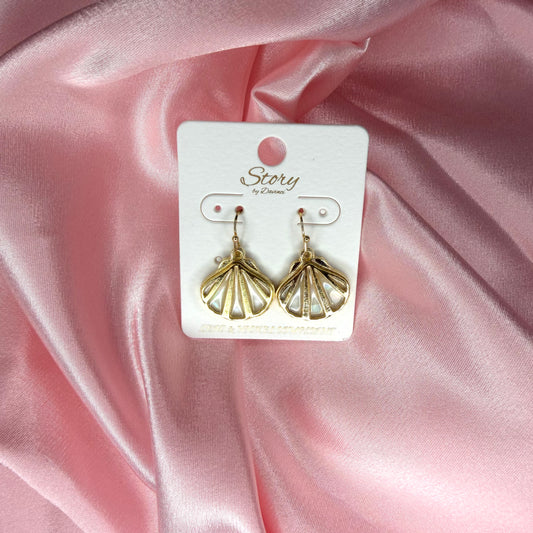 Gold Plated Seashell Earrings