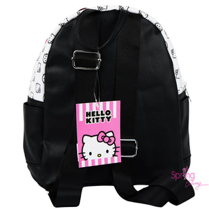 Hello Kitty Face Print Backpack With Bow Backside