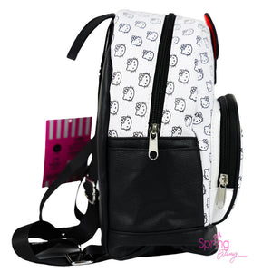 Hello Kitty Face Print Backpack With Bow Rightside