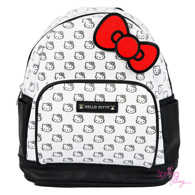 Hello Kitty Face Print Backpack with Bow