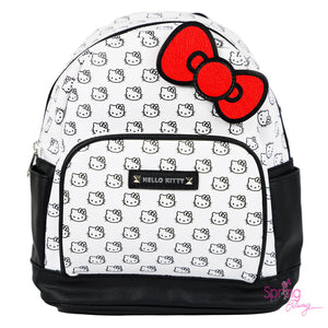 Hello Kitty Face Print Backpack with Bow