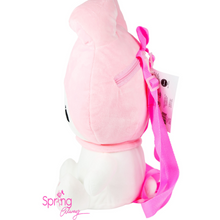 Load image into Gallery viewer, Melody Soft Plush Backpack Peach White side