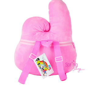 Melody Soft Plush Pink Backpack Back