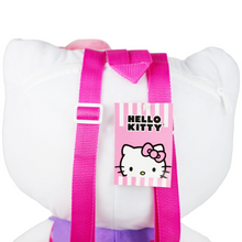 Load image into Gallery viewer, Hello Kitty Plush Backpack with Polka Dots Dress back