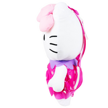 Load image into Gallery viewer, Hello Kitty Plush Backpack with Polka Dots Dress side