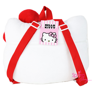 Soft Plush Mini Backpack With Red Bow back