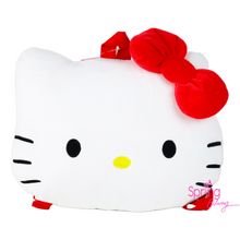 Load image into Gallery viewer, Soft Plush Mini Backpack With Red Bow closeup