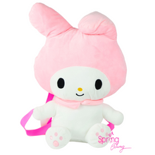Load image into Gallery viewer, Melody Soft Plush Backpack Peach White
