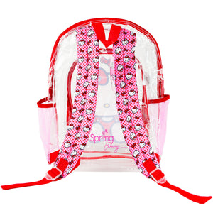 Transparent Red Hello Kitty Backpack Price backside