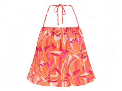 Tropical Sunset Halter Tank Top