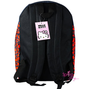Hello Kitty Black Red Backpack Backside