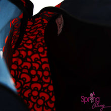 Load image into Gallery viewer, Hello Kitty Black Red Backpack Innerview