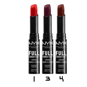 NYX Full Throttle Waterproof Lipstick